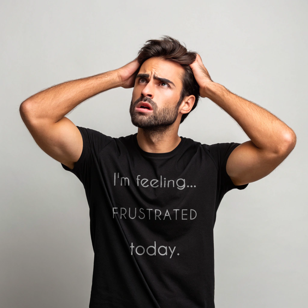 Express Your Emotions T-shirt | FRUSTRATED Design