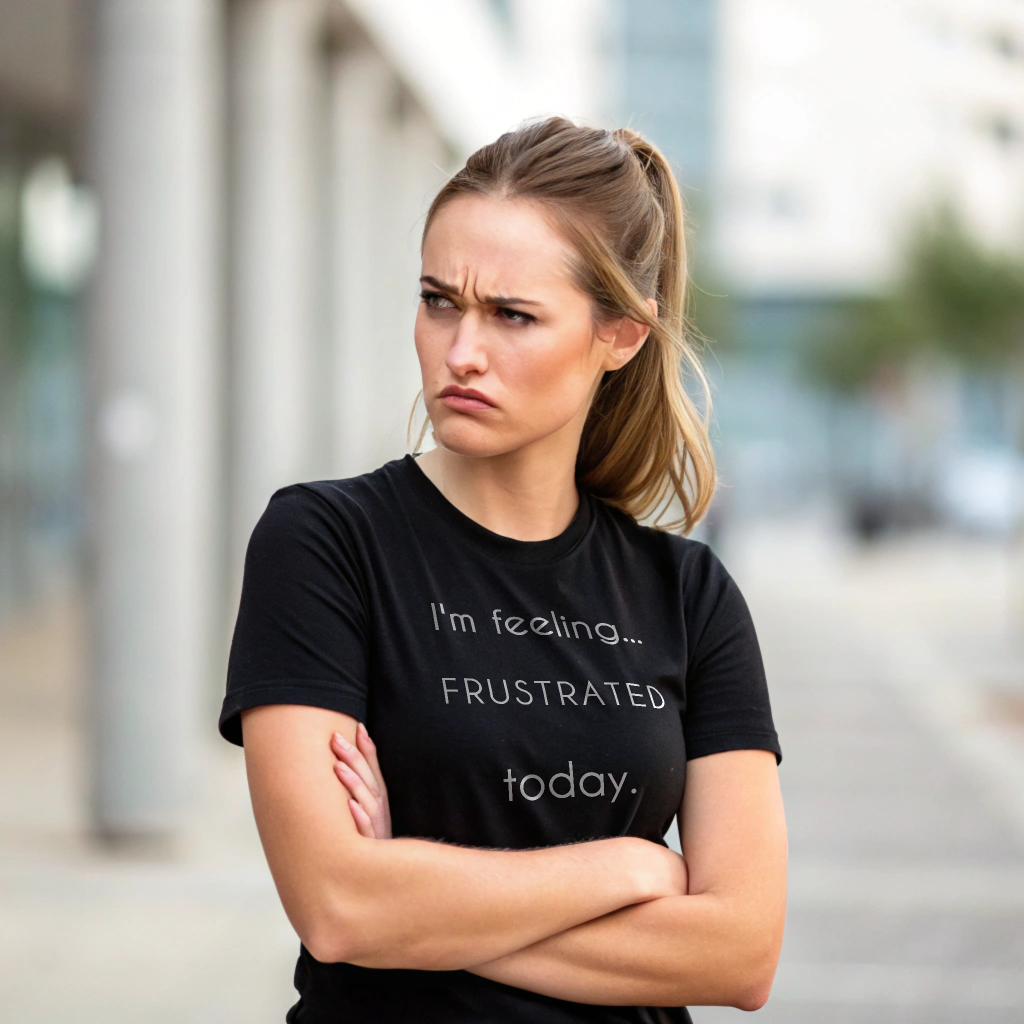 Express Your Emotions T-shirt | FRUSTRATED Design